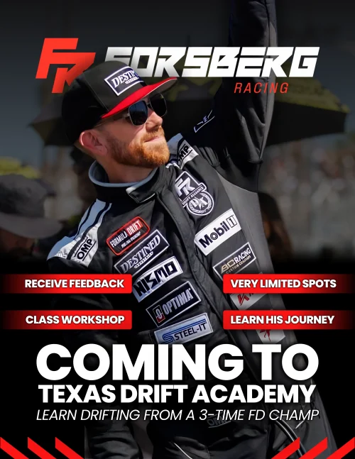 Texas Drift Academy — Forsberg announcment graphic