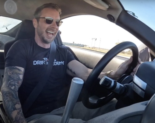 Dax Shepard sending it at Texas Drift Academy -- drifting, stunt driving
